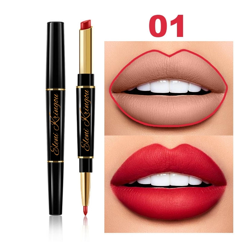 Eleni Kringou Beauty Set (Lipstick, Mascara, Eyebrow Pencil & Gel) [FREE MAKEUP BAG]