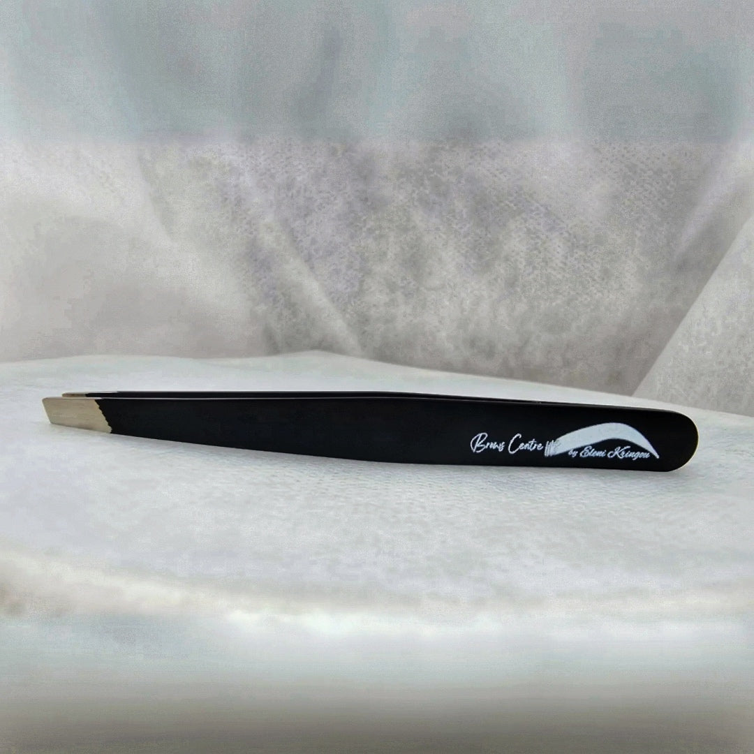 Precision Eyebrow Tweezers (Slant Tip) Stainless Steel